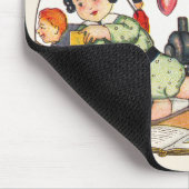 Weihnachten, glücklicher Junge spielen mit Spielze Mousepad (Ecke)