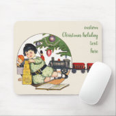 Weihnachten, glücklicher Junge spielen mit Spielze Mousepad (Mit Mouse)