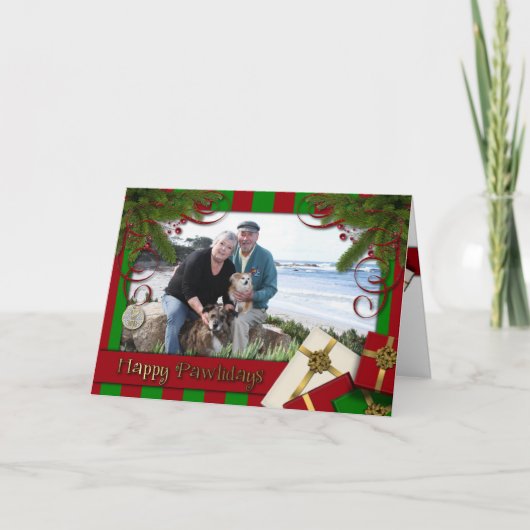 Weihnachten - glückliches Pawlidays - (Vorderseite)