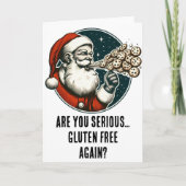 Weihnachten: Glutenfreie Cookies vom Weihnachtsman Karte (Vorderseite)