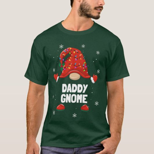Weihnachten Gnome Daddy Gnome Familie Weihnachtsfr T-Shirt (Vorderseite)