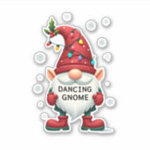 Weihnachten Gnome Dancing Gnome Familie Weihnachte Aufkleber (Vorderseite)