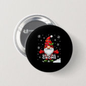 Weihnachten Gnome Dancing Gnome Familie Weihnachte Button (Vorne & Hinten)