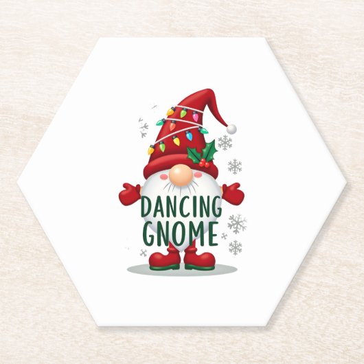 Weihnachten Gnome Dancing Gnome Familie Weihnachte Untersetzer (Vorderseite)