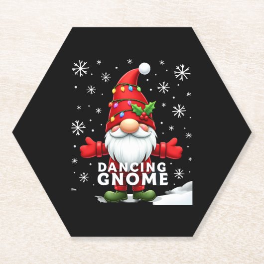 Weihnachten Gnome Dancing Gnome Familie Weihnachte Untersetzer (Vorderseite)