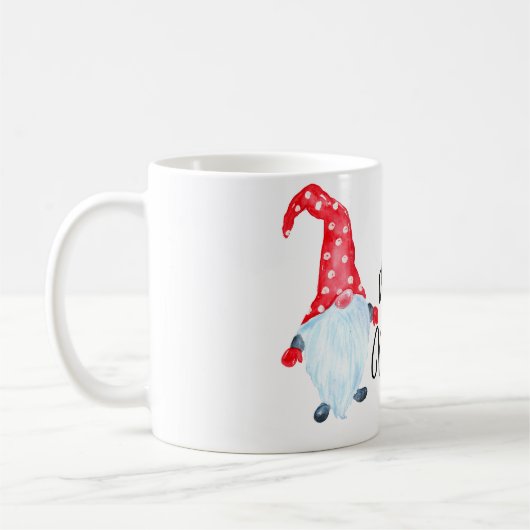 Weihnachten Gnome essen Drink froh sein Kaffeetasse (Links)