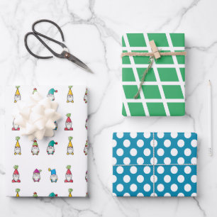 Weihnachten   Gnome   Geschenkpapier Set