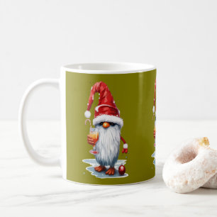 Weihnachten Gnome Gonk Holding a Glass Kaffeetasse