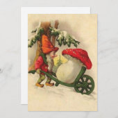 Weihnachten Gnome Hauling ein Pilz (Vorne/Hinten)