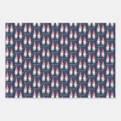 Weihnachten Gnome Personalisierte Aquarellkunst Geschenkpapier Set (Vorderseite 2)