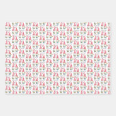 Weihnachten Gnome Personalisierte Aquarellkunst Geschenkpapier Set (Vorderseite)