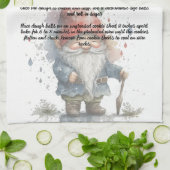 Weihnachten Gnome Rote Wasserfarbe Rezept Keepake Geschirrtuch (Gefaltet)