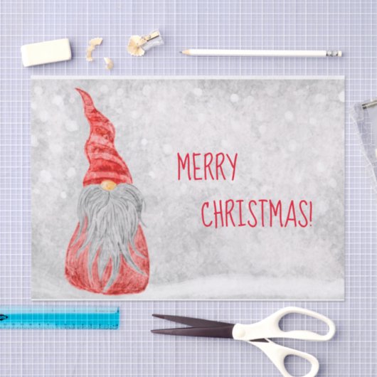 Weihnachten Gnome sagt frohe Weihnachten! Seidenpapier (Handwerk)