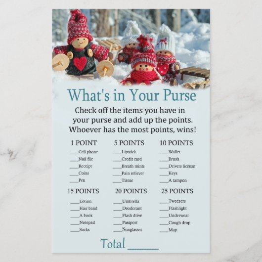 Weihnachten Gnome Was ist in deinem Handtaschenspi (Vorderseite)