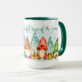 Weihnachten - Gnomen und Geschenke 2 Tone Kaffee T Tasse (VorderseiteRechts)