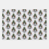 Weihnachten Gnomes Nordic Blue Snowflakes Sterne Geschenkpapier Set (Vorderseite)