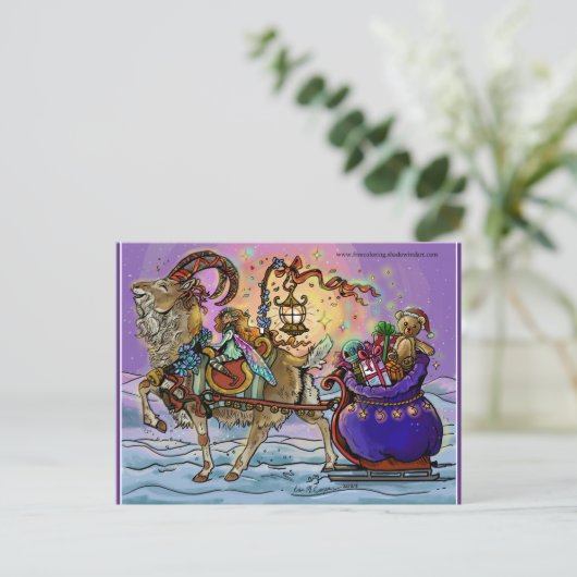 Weihnachten Goat Holiday Magic (Stehend Vorderseite)