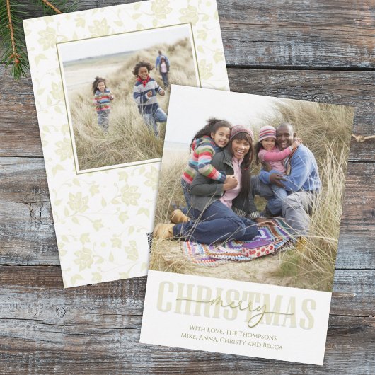 Weihnachten Gold Eleganter Blumenurlaub Zwei Fotos