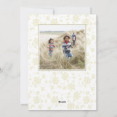 Weihnachten Gold Eleganter Blumenurlaub Zwei Fotos (Rückseite)