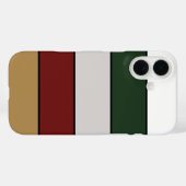Weihnachten Gold Grün Rot Silber und Weiße Streife Case-Mate iPhone Hülle (Rückseite (Horizontal))