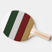 Weihnachten Gold Grün Rot Silber und Weiße Streife Tischtennis Schläger (Seitenansicht)