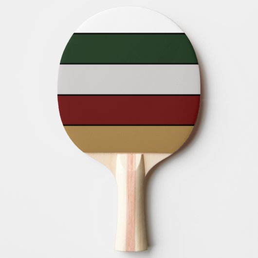 Weihnachten Gold Grün Rot Silber und Weiße Streife Tischtennis Schläger (Vorderseite)