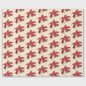 Weihnachten Gold Poinsettia Geschenkpapier (Flach)