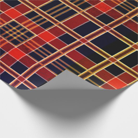 Weihnachten Gold/Schwarz/Rot Kariert | Schleifpapi Geschenkpapier (Ecke)