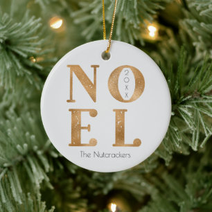Weihnachten Gold Typografie Weihnachtsfeiertag Fot Keramik Ornament