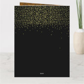 Weihnachten Gold und Schwarz funkeln Nacht Himmel Karte (Rückseite)