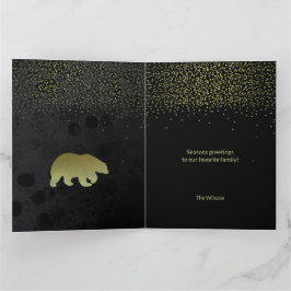 Weihnachten Gold und Schwarze Nacht Himmel und Gol Karte