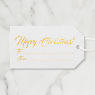 Weihnachten Gold von leerer Schrift elegant Geschenkanhänger