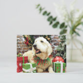 Weihnachten - Golden Doodle - Lacey (Stehend Vorderseite)