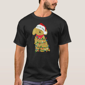 Weihnachten Golden Doodle Welpe T-Shirt