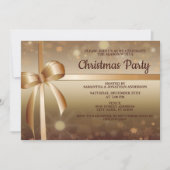 Weihnachten Golden Elegant Stilvolles Party Einladung (Vorderseite)