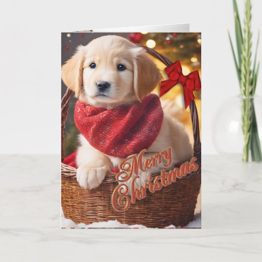 Weihnachten Golden Retriever (Vorderseite)