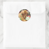 Weihnachten - Golden Retriever - Addison Runder Aufkleber (Tasche)