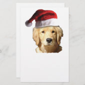 Weihnachten Golden Retriever Briefpapier (Vorne/Hinten)
