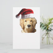 Weihnachten Golden Retriever Briefpapier (Stehend Vorderseite)