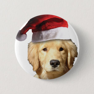Weihnachten Golden Retriever Button