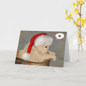 Weihnachten Golden Retriever Denken Sie an Sie Karte (Gelbe Blume)
