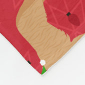 Weihnachten Golden Retriever Fleecedecke (Ecke)