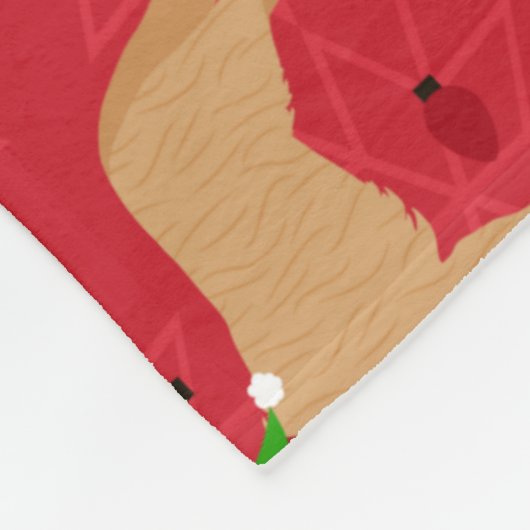Weihnachten Golden Retriever Fleecedecke (Ecke)