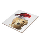 Weihnachten Golden Retriever Fliese (Seite)