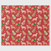 Weihnachten Golden Retriever Geschenkpapier (Flach)