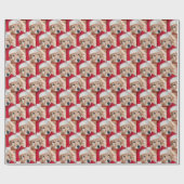 Weihnachten Golden Retriever Geschenkpapier (Flach)