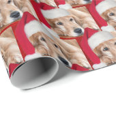 Weihnachten Golden Retriever Geschenkpapier (Rolleneckpunkt)