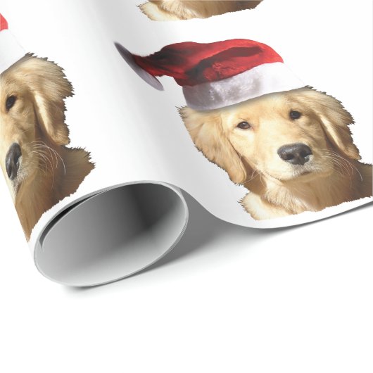 Weihnachten Golden Retriever Geschenkpapier (Rolleneckpunkt)