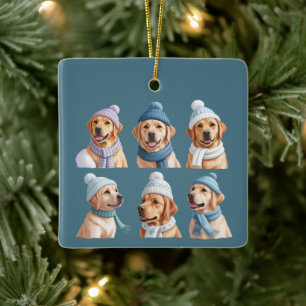 Weihnachten Golden Retriever Hundeliebhaber Hundeb Keramikornament