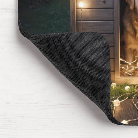 Weihnachten Golden Retriever In einem Doghouse Mousepad (Ecke)